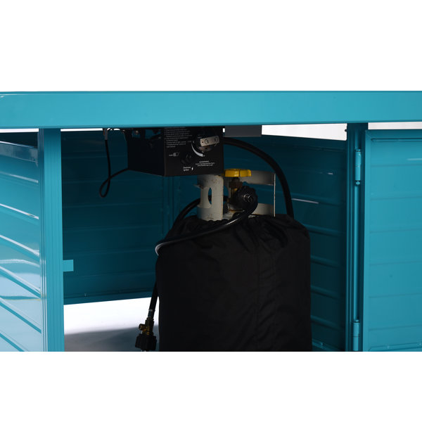 Lark Manor Yahya Rectangular 48 In. X 36 In. Aluminum Propane Fire Pit